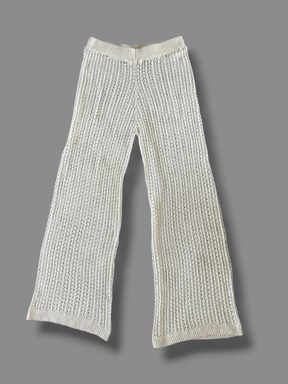 [No Brand] Cream Crochet Pants w Elastic Waist